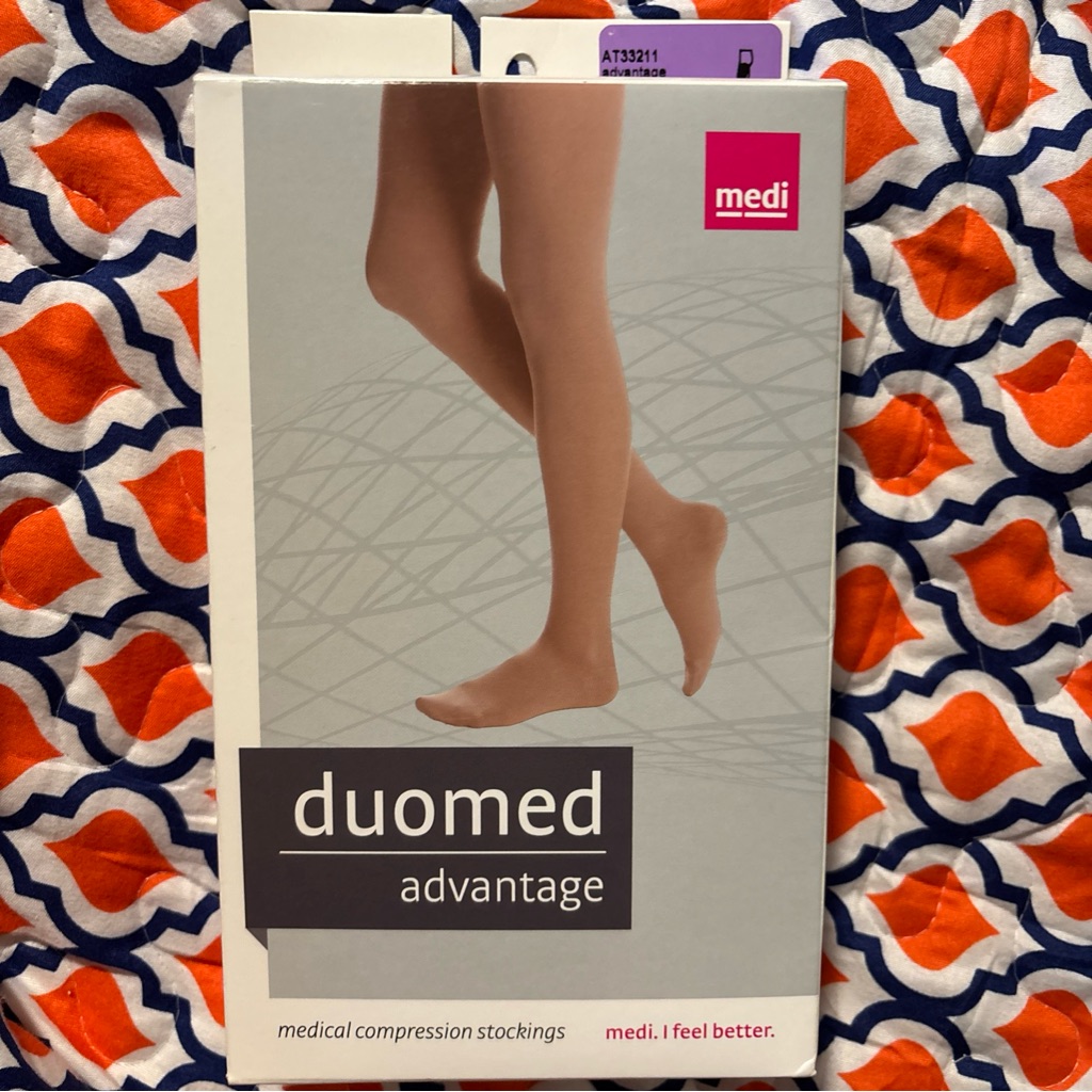 Duomed Advantage Compression Stockings  Thigh 3040 Mmhg Small Ot Almond